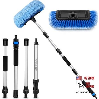 72'' Car Wash Brush with Long Handle, Flow-Thru Soft Bristle Car 70'' Blue