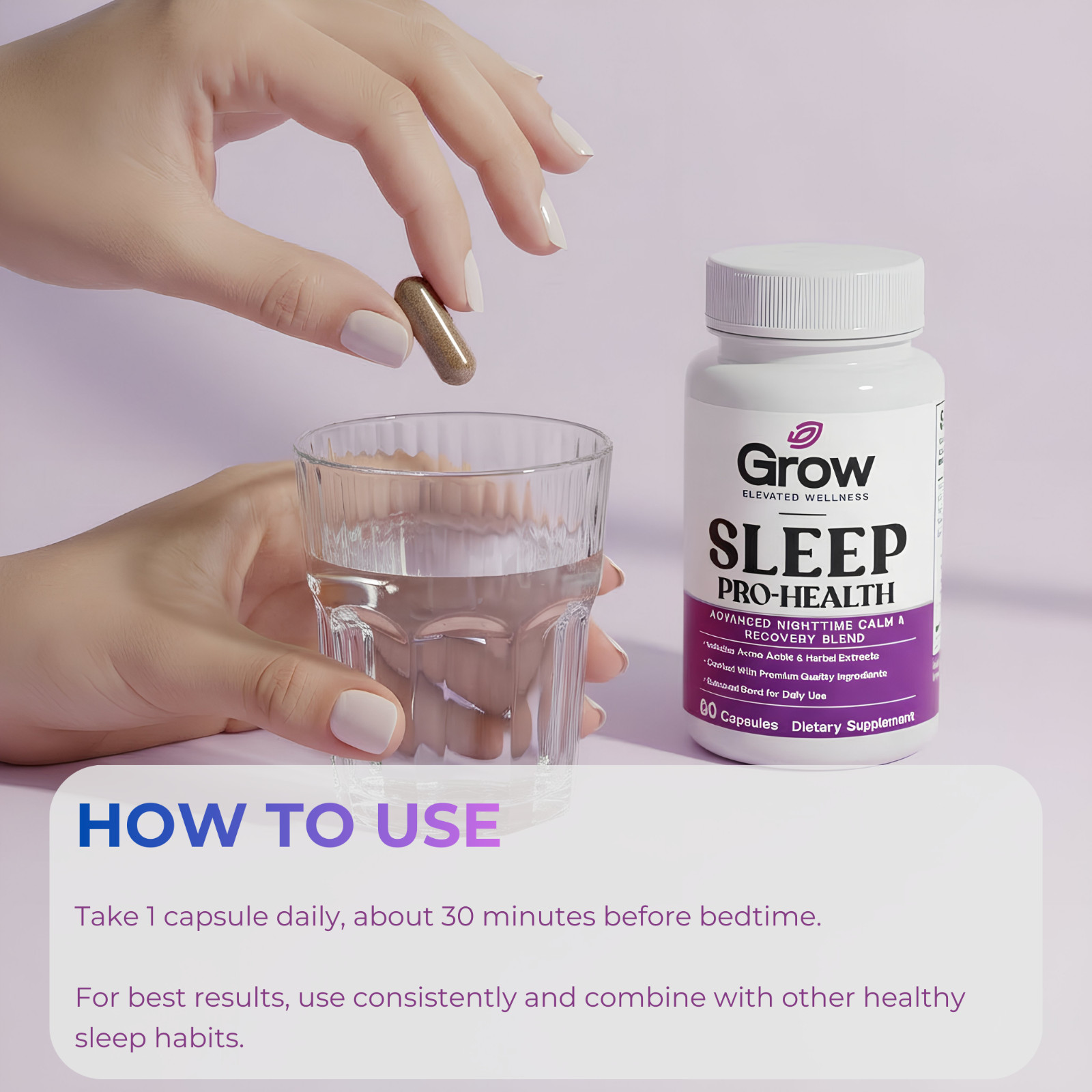 Relaxium Sleep 60 Caps 2 Pack (2 Months Supply) Get the Best Sleep MADE IN USA