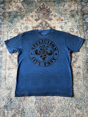 Affliction Live Fast Y2K Logos T-shirt Size XXL