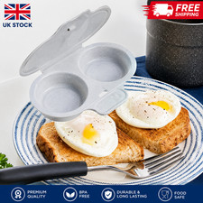 Microwave Egg Cooker - Round Shape Poaching Tool for 2 Eggs