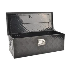 Aluminum 30"X13"X10" Black Truck Tool box Trailer Pickup Storage Toolbox w/Lock