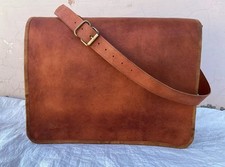 Handmade Men's Genuine Leather Vintage Laptop Messenger Briefcase Bag Satchel