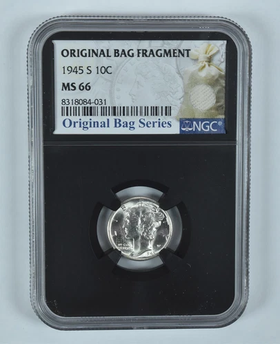 1945-S Mercury Dime Original Bag Fragment MS66 NGC