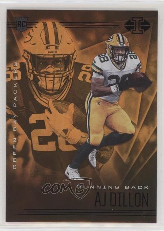 2020 Panini Illusions Trophy Collection Orange AJ Dillon #26 n1u