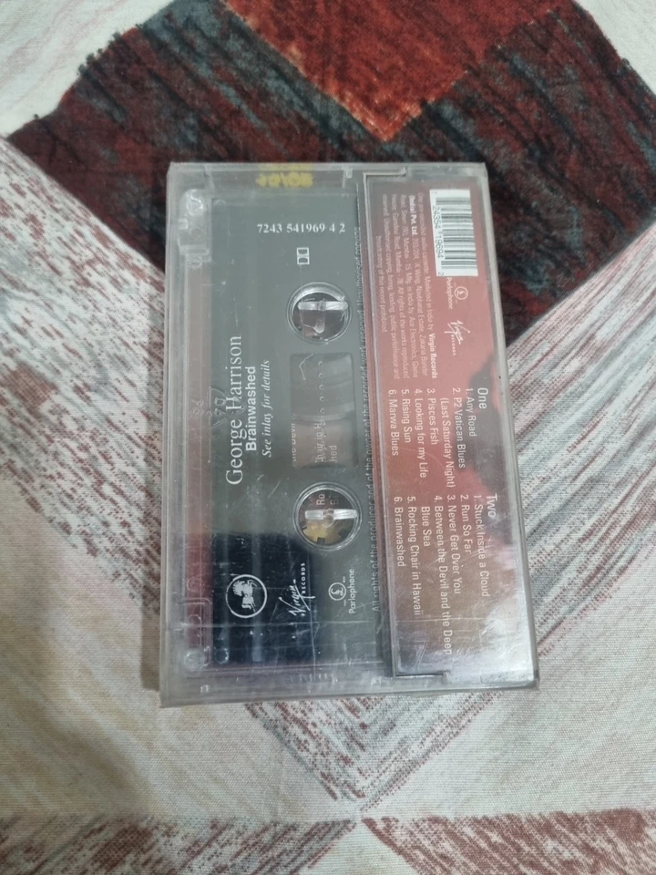 George Harrison Brainwashed INDIA IMPORT SEALED CASSETTE TAPE PROMO HYPE STICKER - Image 4 of 4