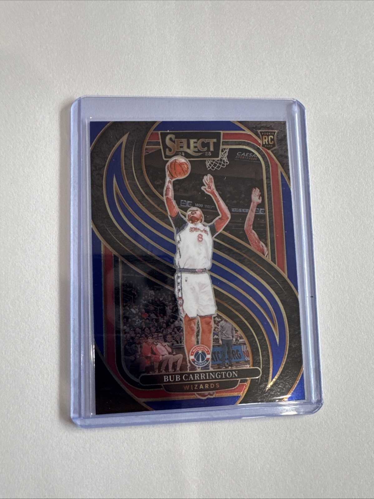 2024-25 Panini Select - Premier Level Bub Carrington #197 Blue Prizm (RC)