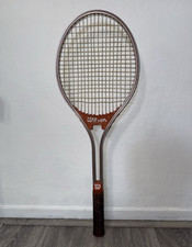 Wilson Vintage Tennis Racquet with Bancroft Blue Cover Included