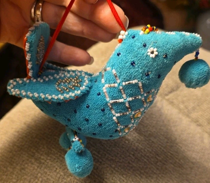 Cuentas de semillas de pájaro caprichosas con cuentas iroquesas de colección adorno colorido Foto 2 de 4