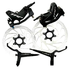 TRP DH-R EVO Hydraulic Disc Brake Set Black 4-Piston w/203 Front+180 Rear Rotors