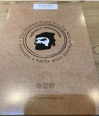 New BLACK Moustache Beard Dye By Grizzly Mountain Organic Men’s Hair Colour