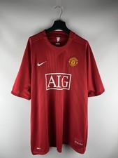 Vintage 2007-09 Manchester United Nike Home Football Shirt Size - XXL