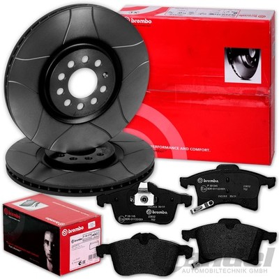 brembo GESCHLITZTE BREMSSCHEIBEN+ BELÄGE VORNE für OPEL ASTRA G + ZAFIRA A