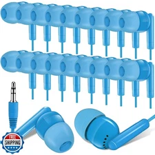 Kanayu 100 Packs Earbuds Bulk Basic Student Earphone Individually