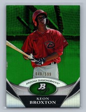 2011 Bowman Platinum #BPP67 Keon Broxton Prospects Green Refractors #/599