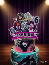 Image of Personalise Monster High Cake Topper Name &age