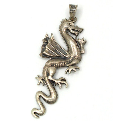 Ultra cooler Drachen Anhänger 925er Sterling Silber Gothic Rocker Biker Dragon