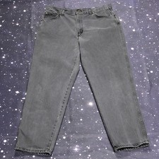 Vintage H.I.S Black Denim 5-Pocket Tapered Jeans - 36x32 (34x31) - Made in USA