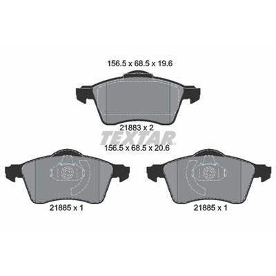 1x ORIGINAL  Textar Bremsbelagsatz, Scheibenbremse Vorne für VW TRANSPORTER T4