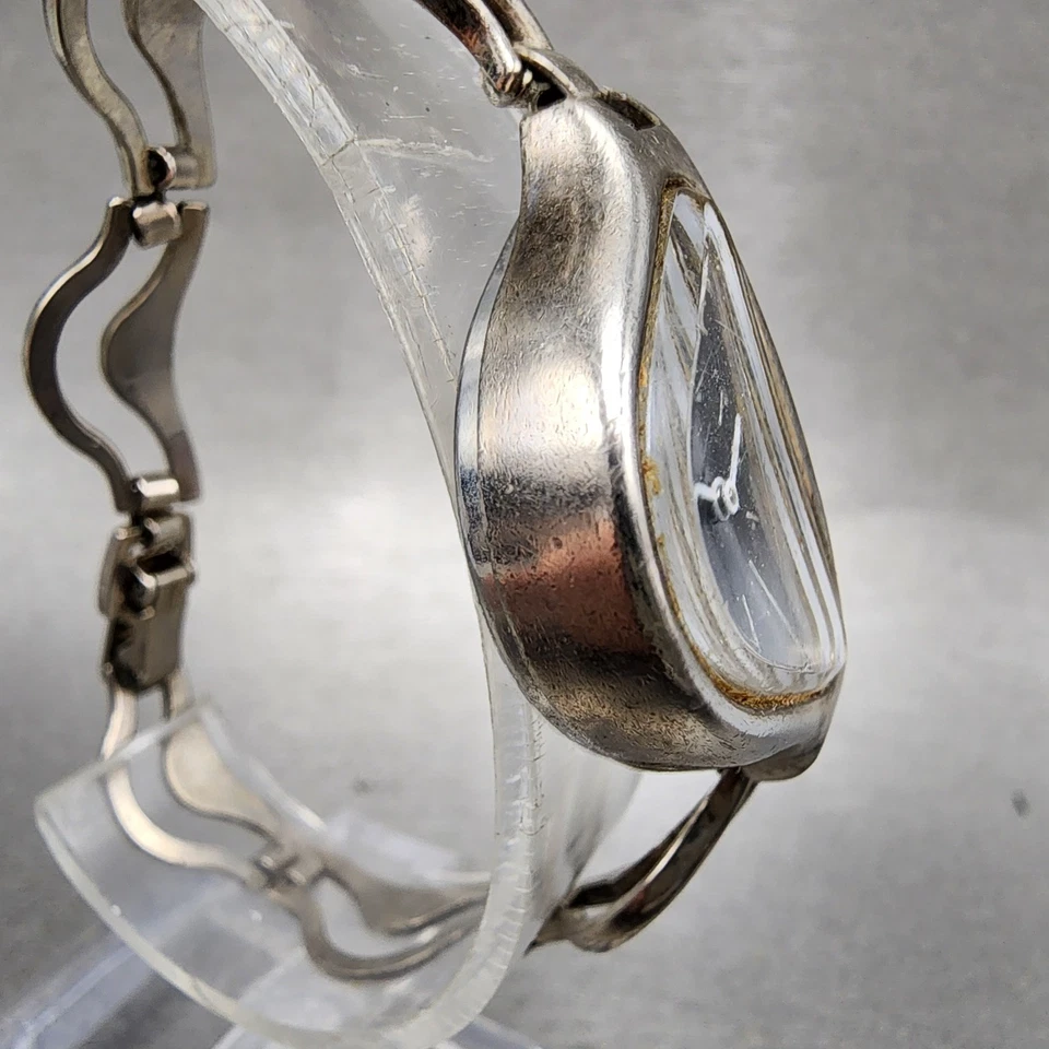 Bulova Caravelle Reloj Asimétrico Mujer 20mm Esfera Plateada Tono Plateado Manual Foto 4 de 4