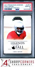 2011 PRESS PASS LEGENDS LEGENDS OF THE FALL #LOF12 CRIS CARTER HOF POP 1 PSA 10