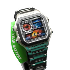 CASIO AE-1200WHD Royale World Time Watch Mod Earth From Space Display