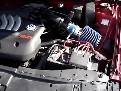 Sistema de admisión de aire Ram RW ROJO + filtro 1999-2005 VW Jetta Golf Beetle/Audi TT Foto 2 de 2