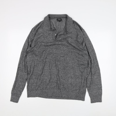 Henley-Pullover Herren UK Größe XL NEXT grau