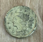 1848 UNITED STATES OF AMERICA One Cent LARGE CENT COIN Liberty Braided Hair