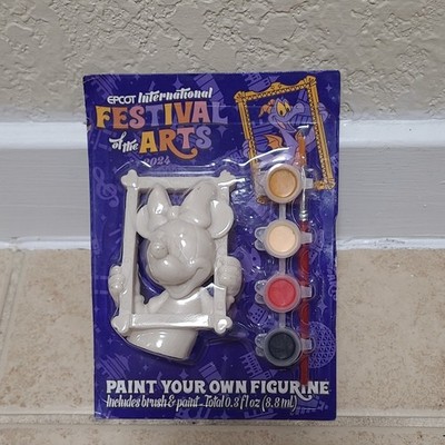 Disney EPCOT Festival of the Arts 2024 Paint Your Own Figurine Kit w/ Paint