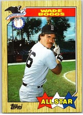 #608 Wade Boggs, Boston Red Sox 1987 Topps All-Star Base