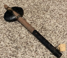 Vintage antique American Indian Tomahawk Stone  wood excelent condition