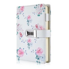 ARRLSDB A5 Creative Password Lock Diary, PU Leather Journal with Combination ...