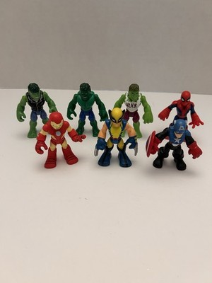 Hasbro Imaginext Heroes Marvel Avengers The Hulk Iron Man, Wolverine 7 Figures ￼