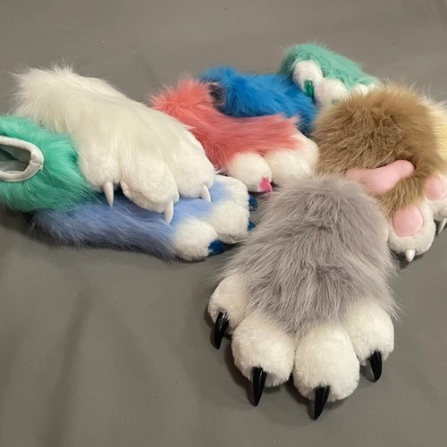 Furry Animal Paws Gloves Fursuit Kigurumi Cosplay Costume Wearable Paw Props