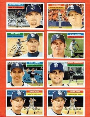 2005 Topps Heritage San Diego Padres Master Team Set! SPs! White Backs Too!