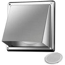 4 Inch Dryer Vent Cover Outside with Mesh, Outdoor Dryer Wall Vent Cover for ...