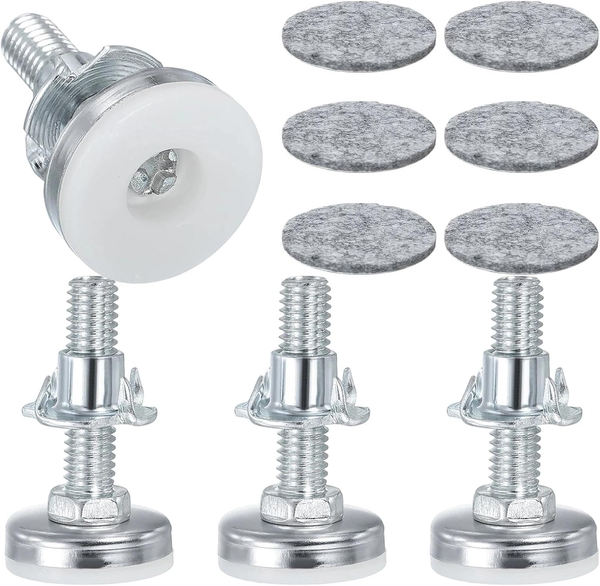 Verstellbare MöBelfüßE M10 × 38 Mm, 4 StüCk StellfüßE HöHenverstellbar, Silber U-image