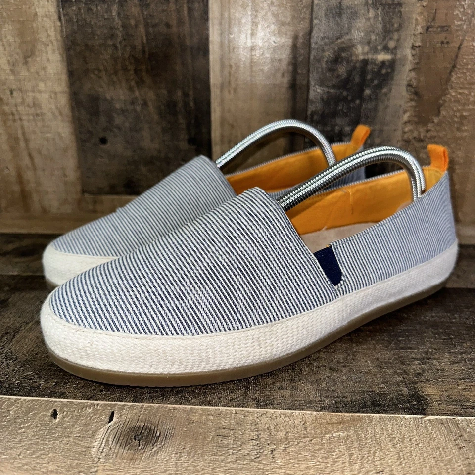 Zapatos mocasines para conducir Mulo para hombre talla 9,5 rayas Seer Sucker azul Foto 2 de 4