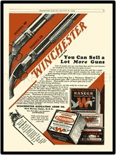 1929 Winchester Model 97 9" x 12" Metal Sign