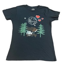 Star Wars Leia and Han Death Star Love Extra Soft T-Shirt Women’s Small