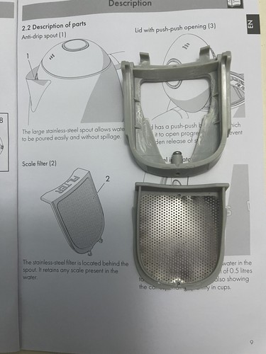 SMEG Water Filter+ Housing,  Kettle KLF03-KLF04 Genuine Spare Parts