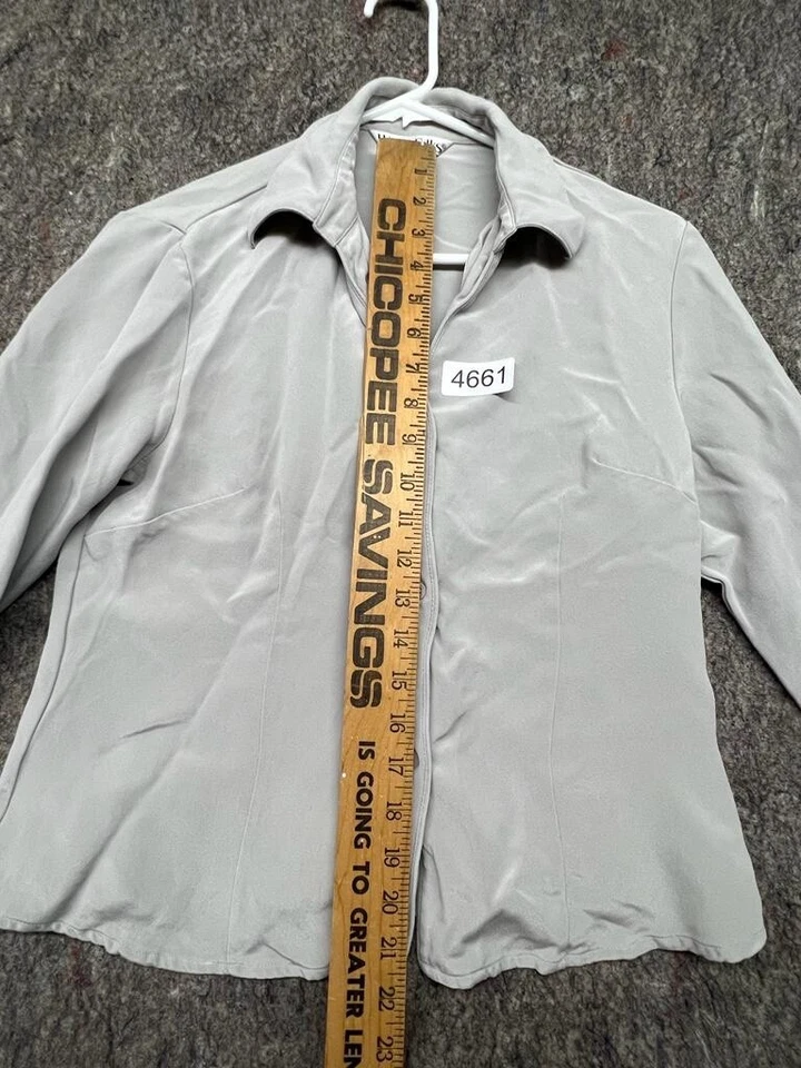 Женский топ Wintersilks серый шелковый с длинным рукавом размер средний - Изображение 4 из 4