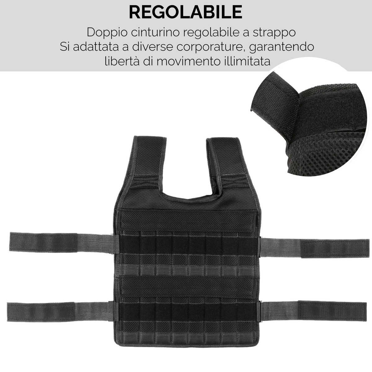 Giubbotto Zavorrato Per Allenamento - Gilet Con Pesi Regolabile Per Uomo E Donna - Foto 8