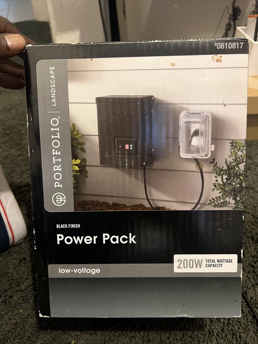 PORTFOLIO 200W LOW VOLTAGE POWER PACK 0810817 LANDSCAPE LIGHTING BLACK