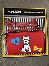 MARC TETRO WESTIE CROSSBODY WRISTLET WALLET /RED  NEW IN GIFT BOX