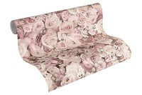 "32722-2) Moderne Design Vliestapete \"Urban Flowers\" Blumen Rosen Beige - Rosé"