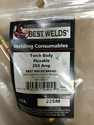 BEST WELDS Torch Body Flexable 250 AMP 225M welding New 052317