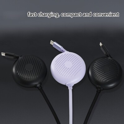 USB C to USB C Retractable Cable Fast Charging Type C for Phone Game Controller