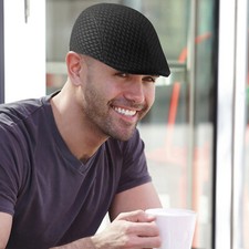 Mens Solid Cotton Gatsby Cap - Summer Sun Ivy...