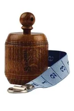 Maison Sajou Wooden Tape Measure Blue Ribbon